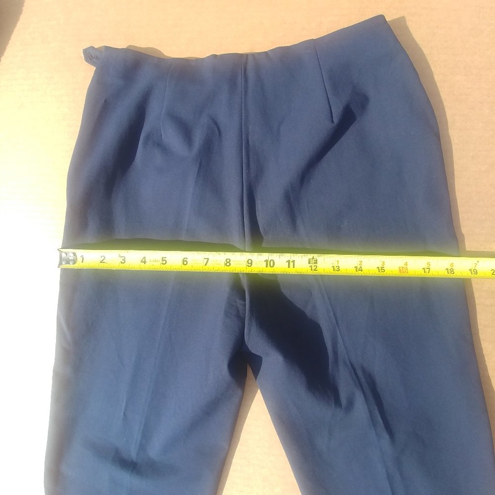 NEW Piazza Sempione navy Audrey cotton cropped pants capris 44 IT - Picture 8 of 12